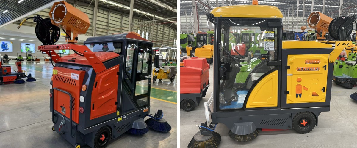 New Ride-On Sweeper with Fully Enclosed Cab and Dual Fan System – Leaves No Leaf Behind