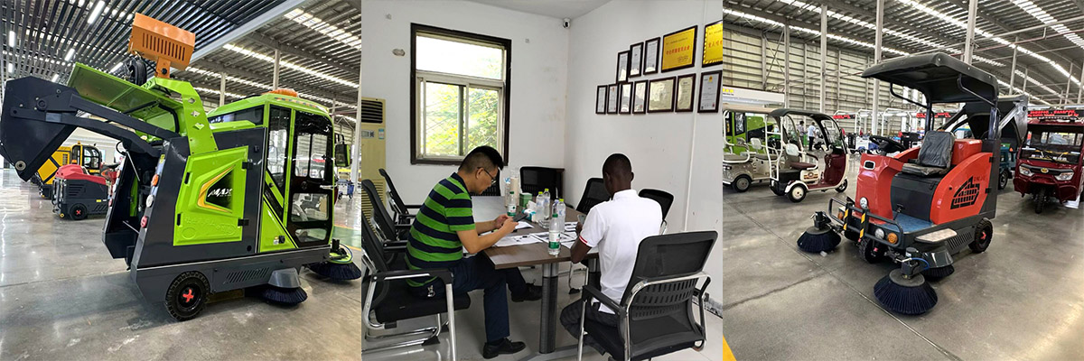 Ivorian customers visited keruide to inspect the sweeper and reached a cooperation intention on the spot